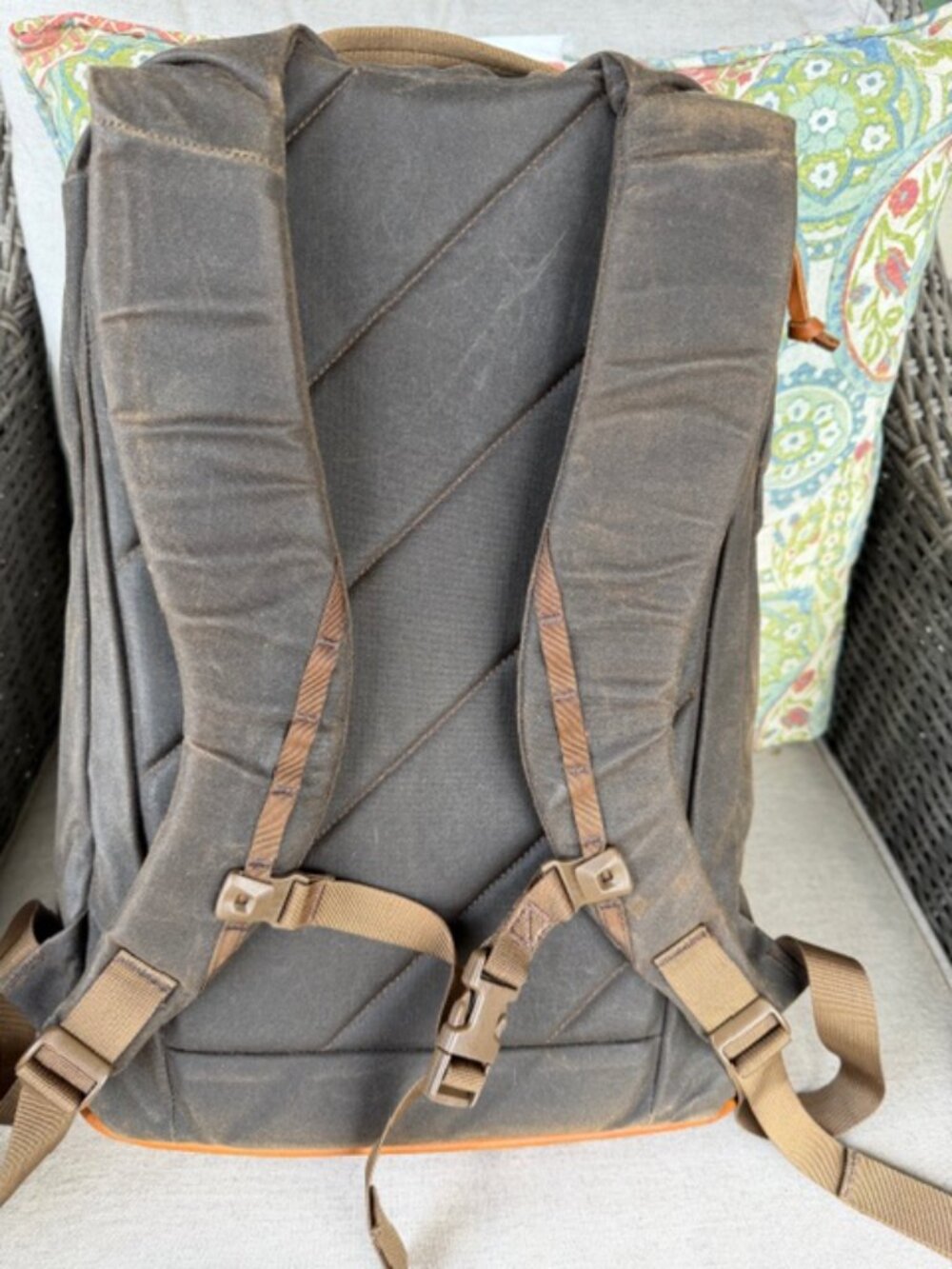 Evergoods Waxed Canvas & Leather Bookbag Backpack - Picture 3 of 10